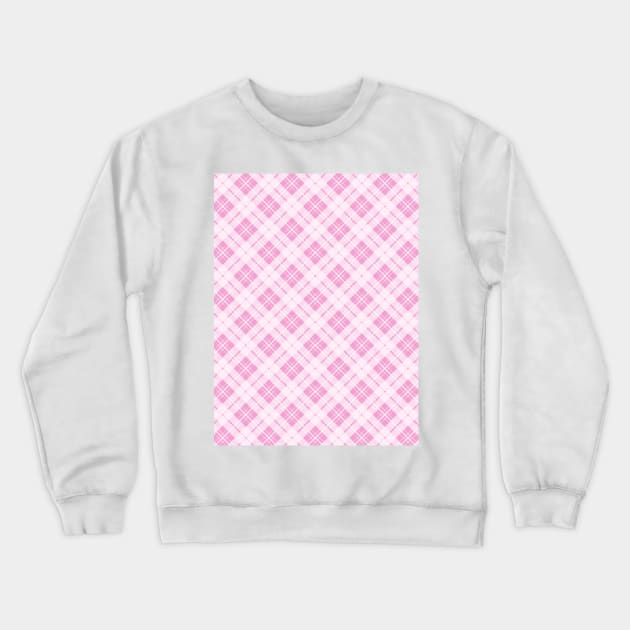 Pink tartan Christmas plaid winter holidays pattern Crewneck Sweatshirt by PLdesign